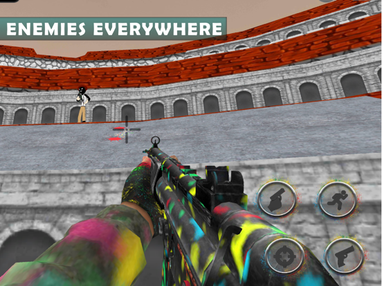 Stickman Paintball Arena Boom iPad screenshot