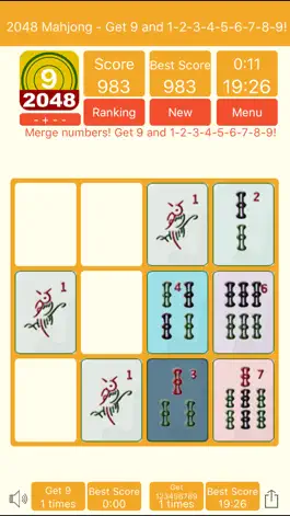 Game screenshot 2048 Mahjong - Get 9 and 1-9! apk
