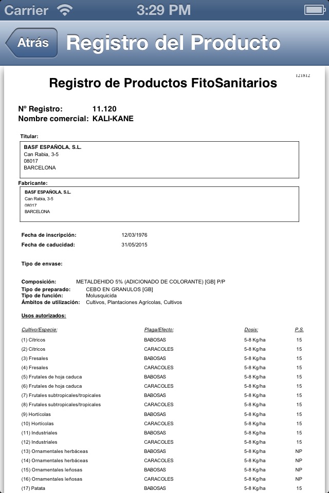 Fitosanitarios screenshot 2