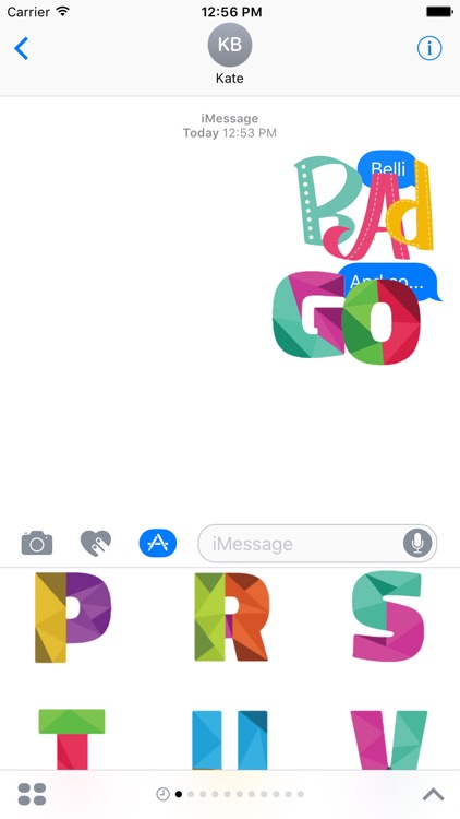 Alphabet Stickers For iMessage