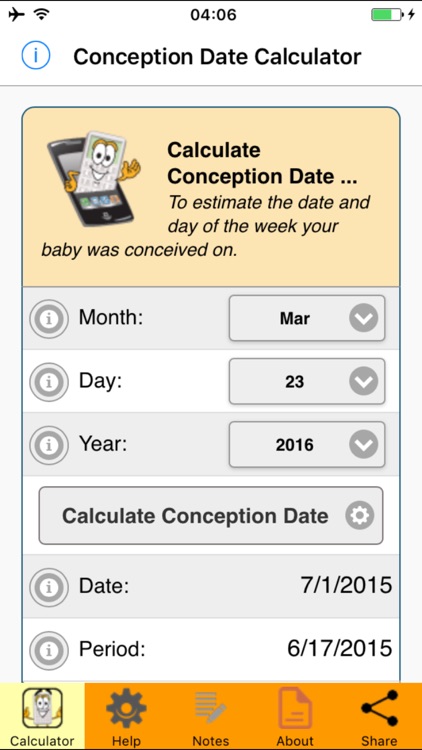 Conception Date Calculator by Timothy Koen