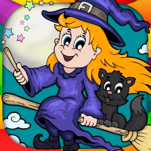 Halloween & monsters coloring pages for kids Icon