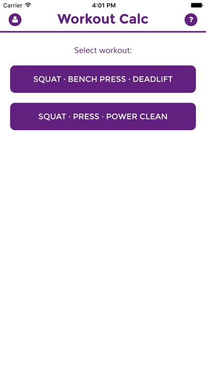 Workout Calc - Starting Strength Weight Lifting Warmup Calculator