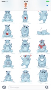 Hippopotamus - Stickers for iMessage screenshot #4 for iPhone