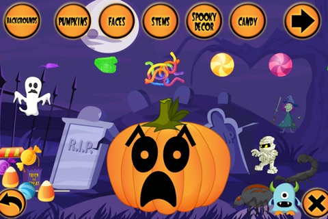 Pumpkin Maker & Decorate Virtual Halloween Creator screenshot 4