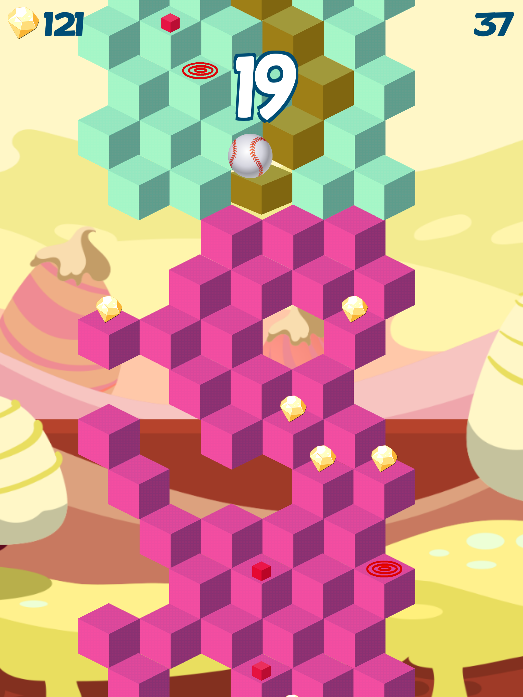 Cube Skip Ball Games - Reach up high in the sky play this endless blocks stacking free