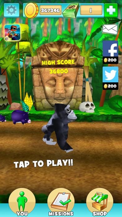 Monkey Running Simulator Games screenshot 4