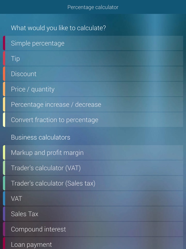 Percentage Calculator - percent, discount, tip on the App Store