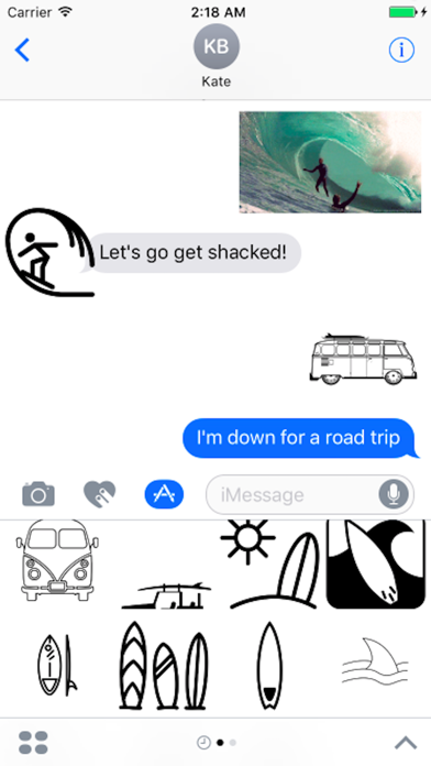 Screenshot #2 pour Surf Stickers - Waves, Surfboards, n More