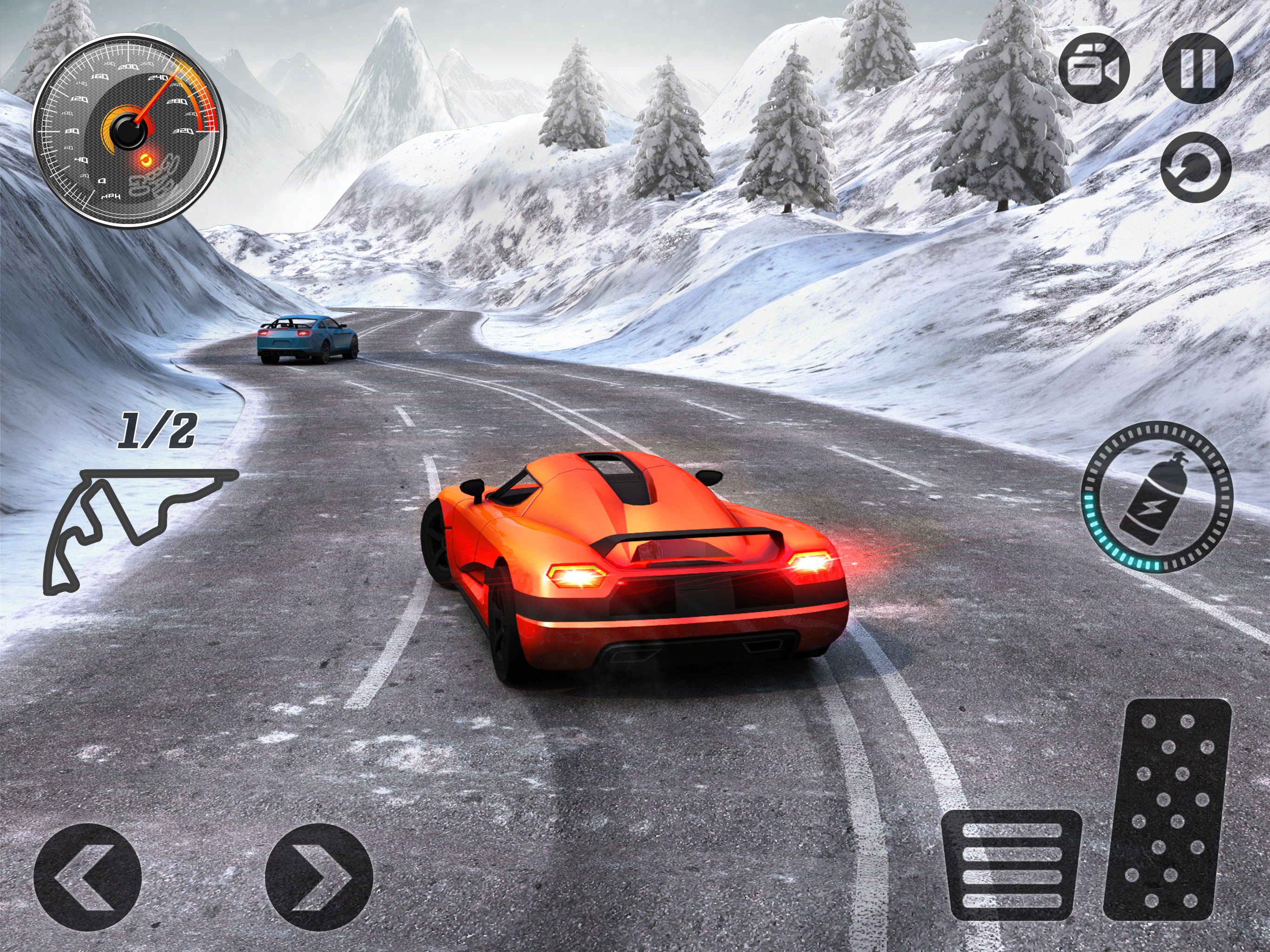 Fast Racing Car Simulator 3D - Winter Race 2017 screenshot 8