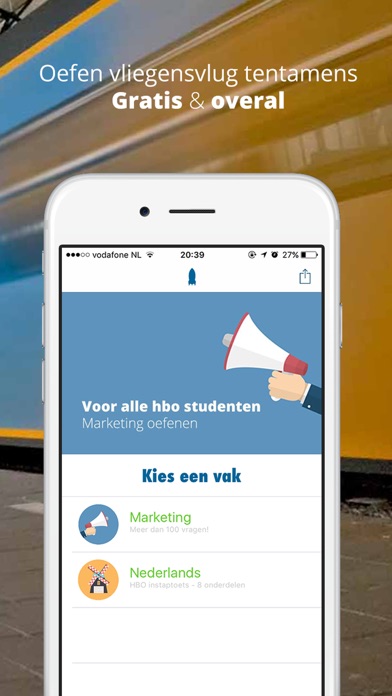 Rocket Study - Gratis hbo quiz voor tentamens! app screenshot