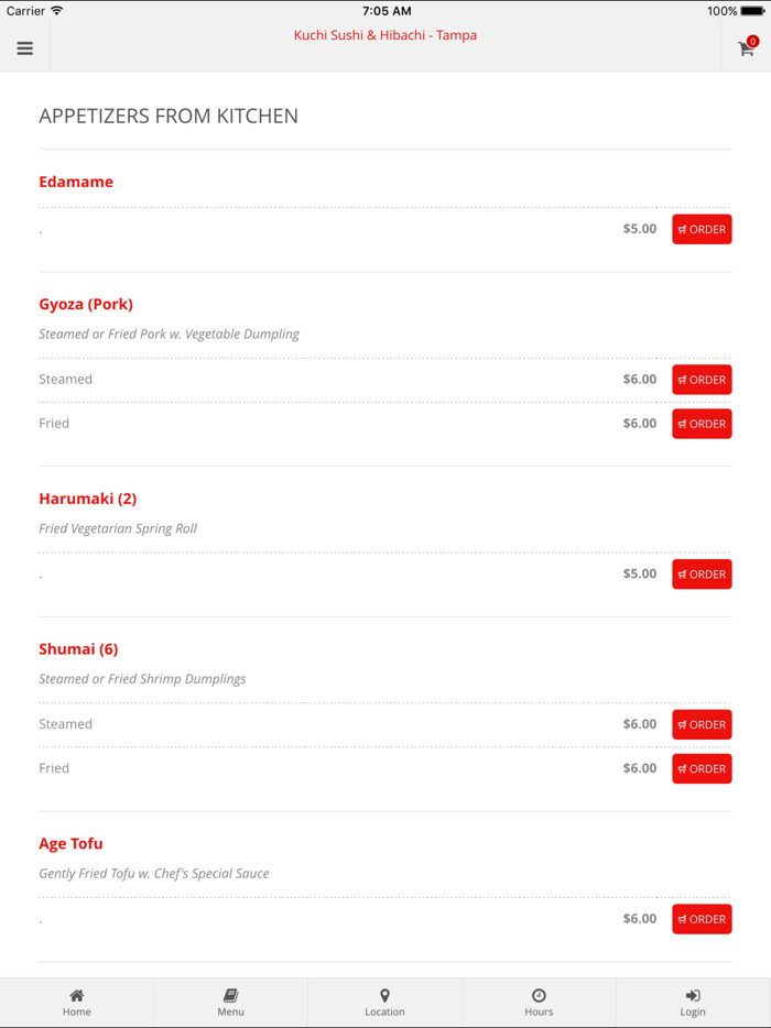 Kuchi Sushi and Hibachi - Tampa Online Ordering