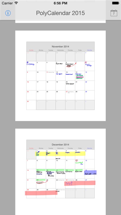 PolyCalendar 2017 - Schedule and Handwriting - screenshot-4
