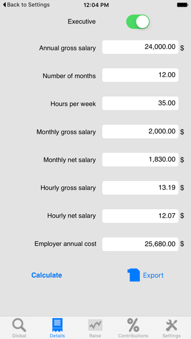 Salary Net / Gross (Pro) Screenshot