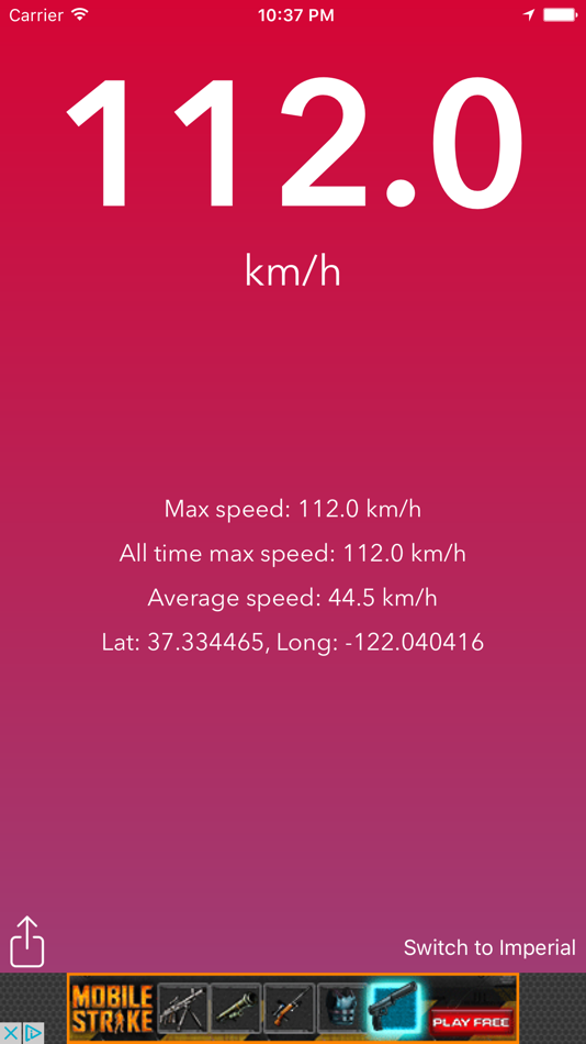 #5. Simple Speed Meter (iOS) 由: Leon Tucek