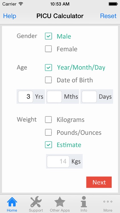 PICU Calculator
