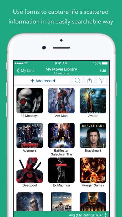 Tap Forms Organizer 5 + Secure Database