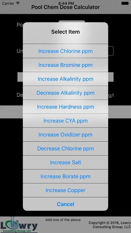 Pool Chemical Dose Calculator