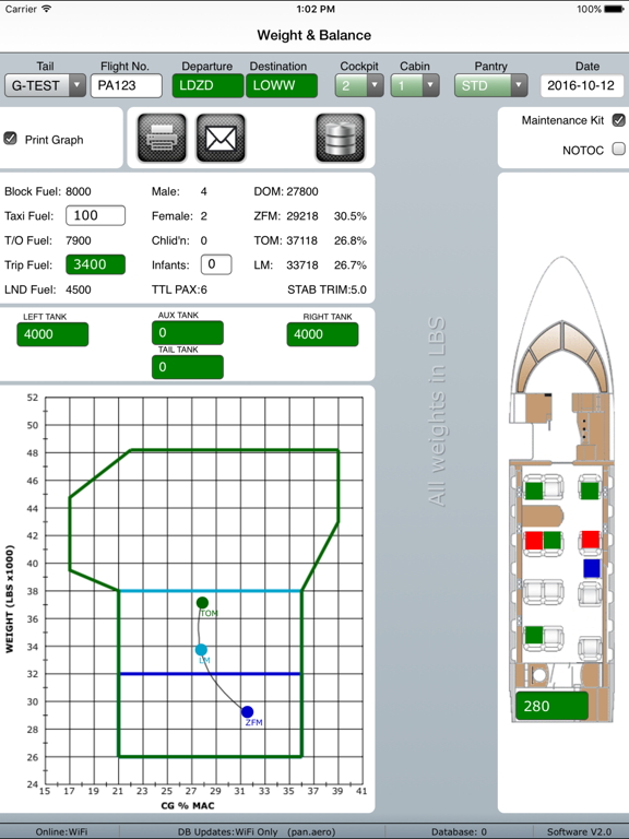 Screenshot #4 pour Pan Aero Weight and Balance CL600,CL604,CL605