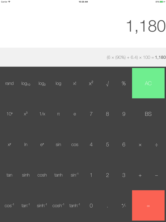 Screenshot #4 pour The Calculator - Free, Simple, and Easy to use