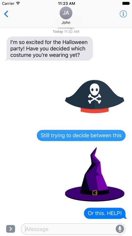 Hat Stickers for iMessage screenshot-4