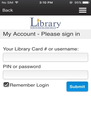 NRH Library screenshot 4