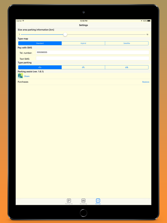 Park Assistance - find parking for your car, bike iPad screenshot 5 - Utilities app
