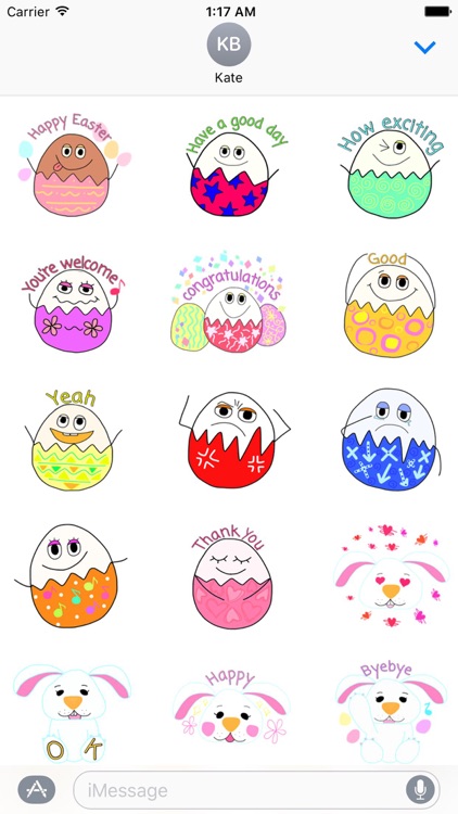 Happy Easter Egg Emoji Sticker