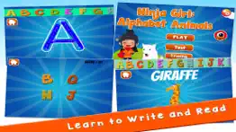 ninja girl alphabet animals for preschool iphone screenshot 1