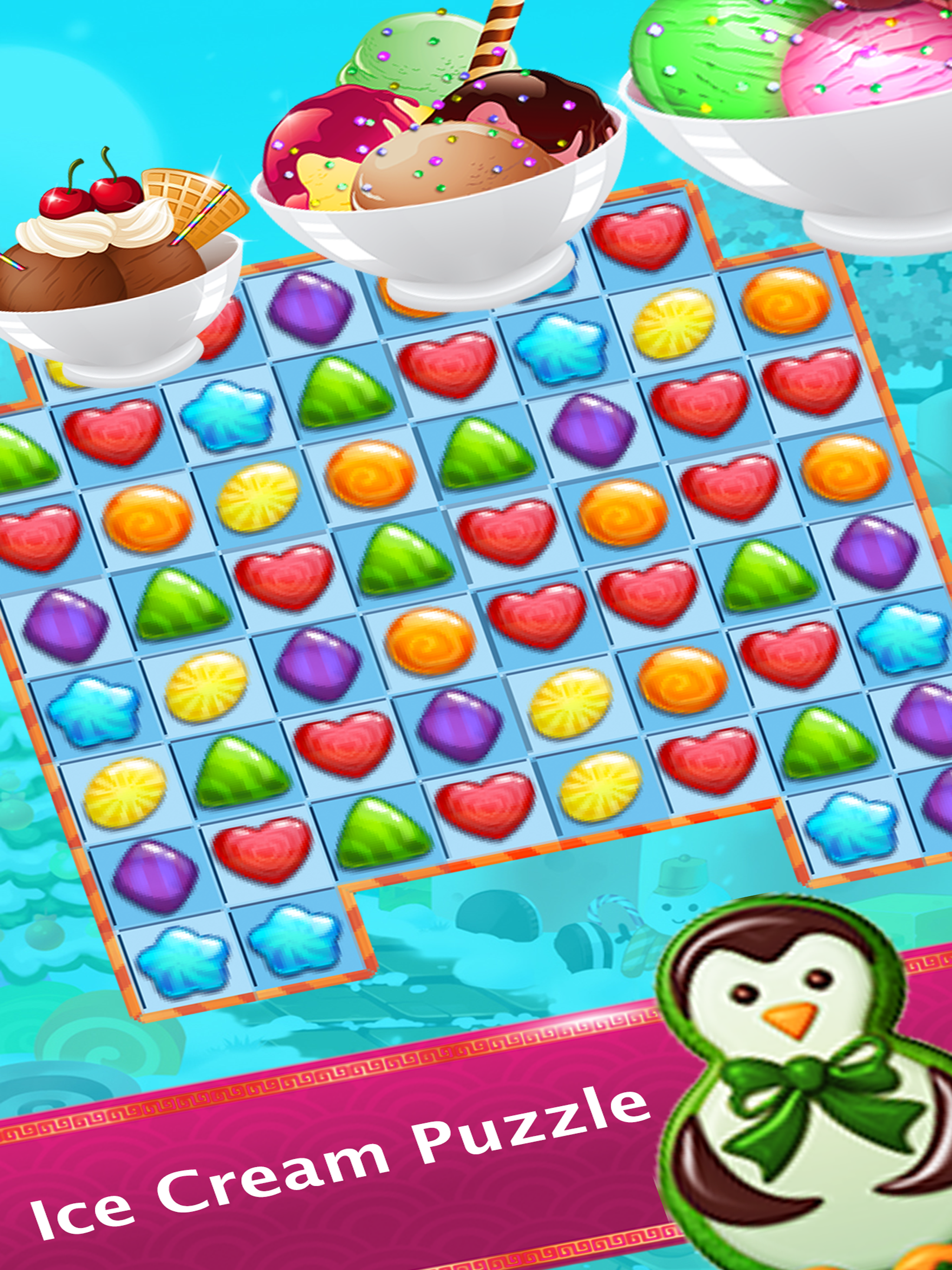 Ice Cream Paradise :Sweet Match3 Puzzle Free Games screenshot 3