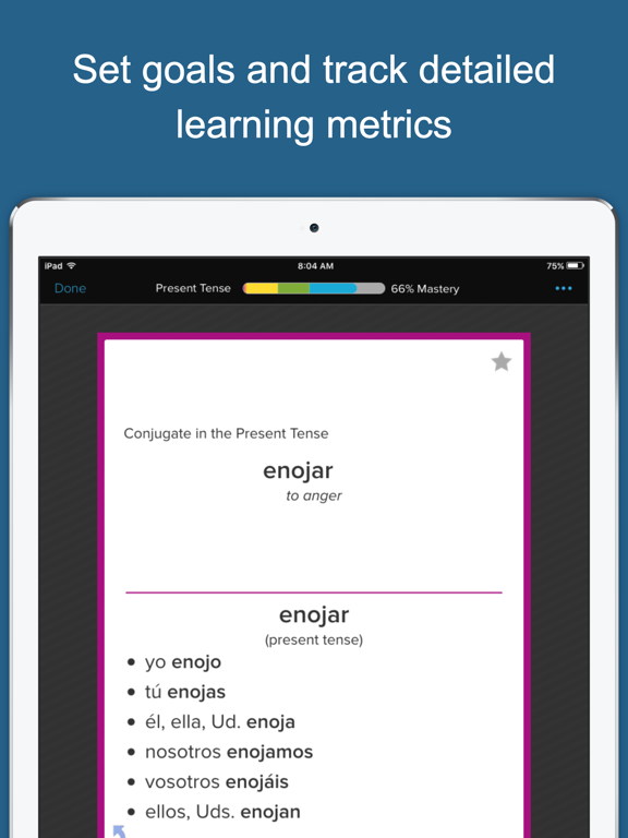 Screenshot #6 pour Learn Spanish Verbs