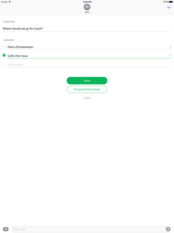 Screenshot #4 pour Choose - Polls in Chats