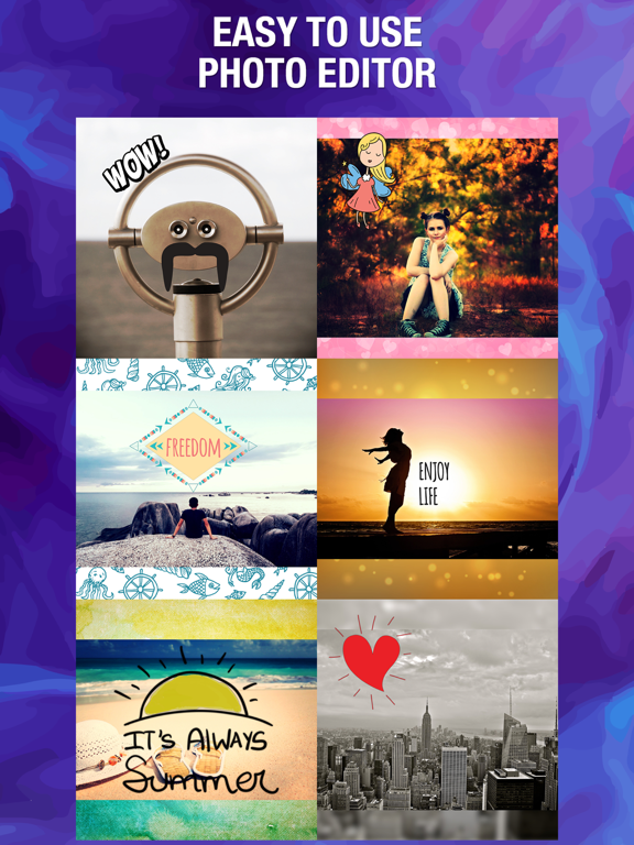 Cute Pic Lab Photo Editor Add cool stickers & text iPad screenshot