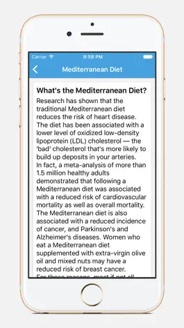 Game screenshot Mediterranean Diet - Lower Heart Disease Risk With Nutrition Receipts Tips hack