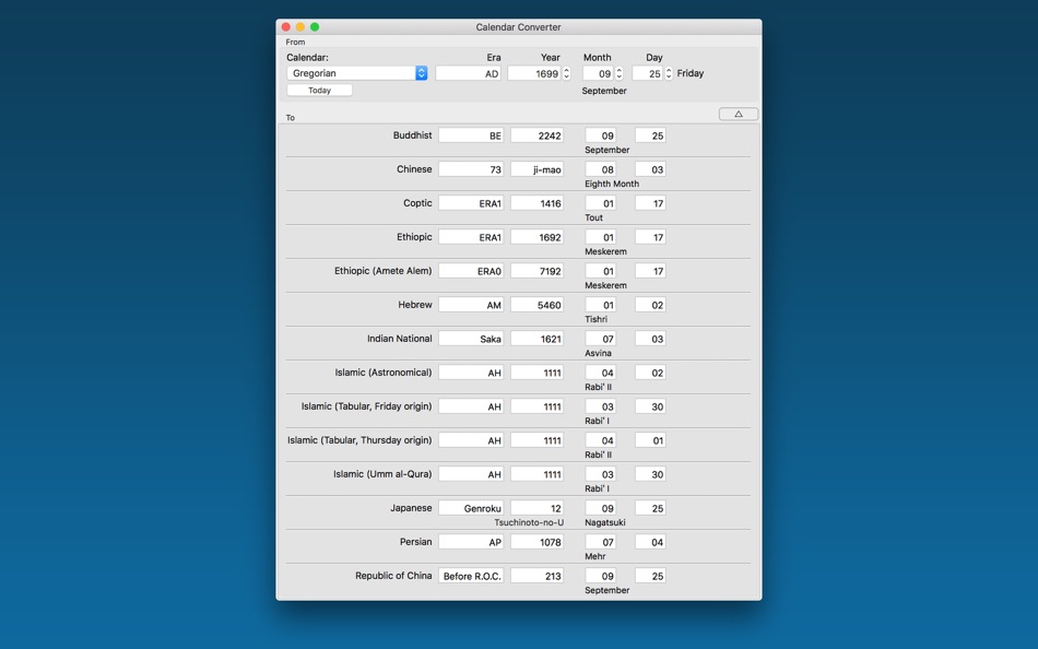 #2. Calendar Converter (macOS) 게시자: Tranquillity Base