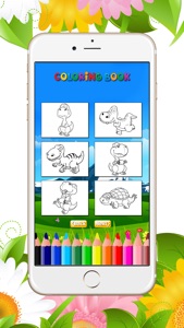 Dinosaur Cute Coloring Book: Paint & Draw for Kids screenshot #5 for iPhone