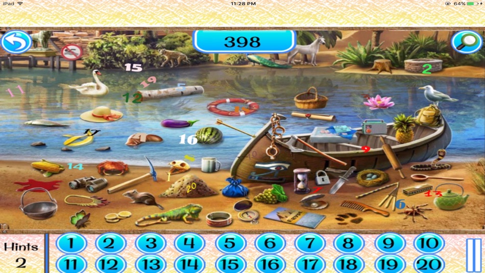 #2. Free Hidden Object Games:Seaside Hidden Numbers (iOS) Podle: rinku patel