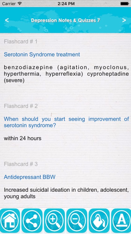 Depression Exam Review App : Study Notes & Quizzes