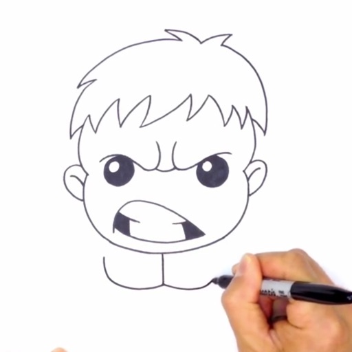 How To Draw - Learn to draw character in cute chibi form and practice drawing in app Icon