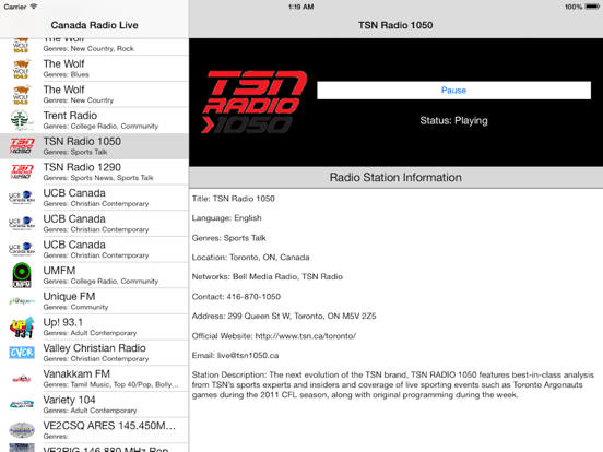 Screenshot #5 pour Canada Radio Live