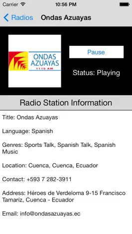 Game screenshot Ecuador Radio Live Player (Quito / Spanish / Equador) hack