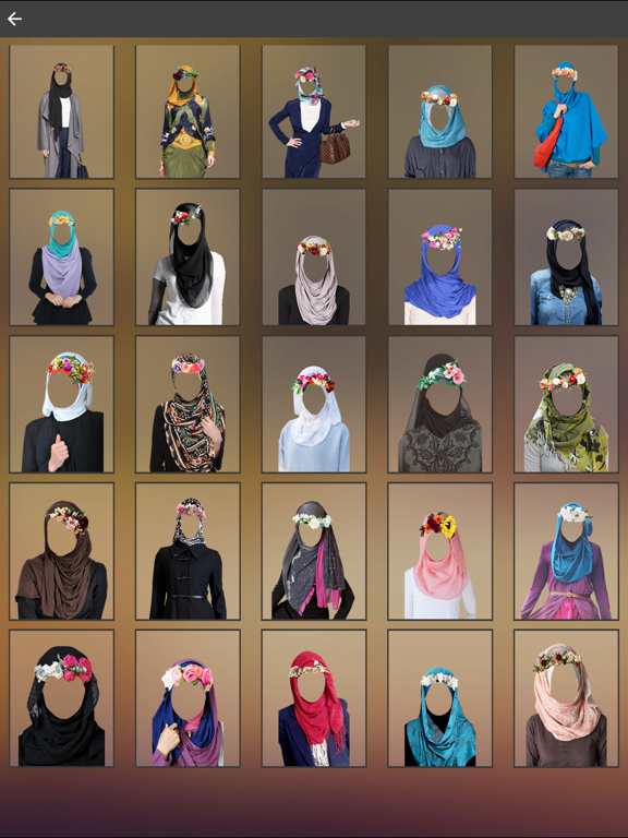 Hijab Flower Crown Photo Montage iPad screenshot