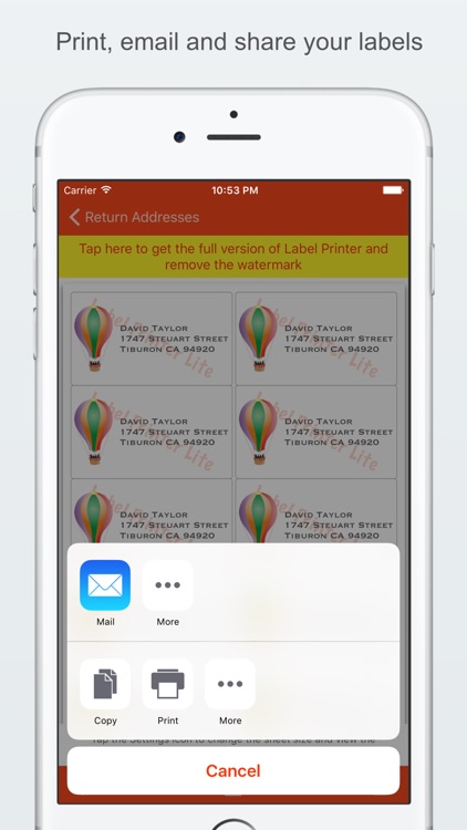 Label Printer Lite - Create and Print Labels screenshot-4