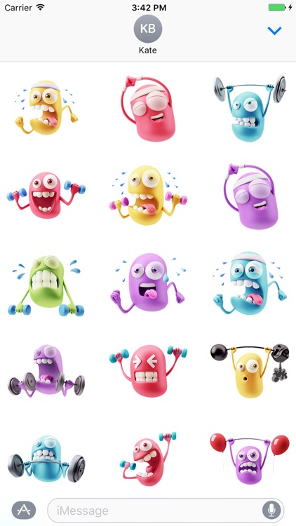 3D Smileys Stickers