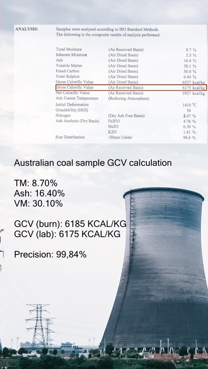 Burn Coal Calorific Value Calculator