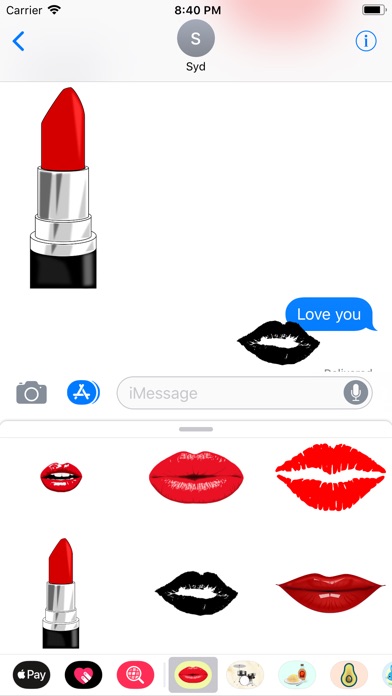 Kissing Smoochy Lips Stickers screenshot 2