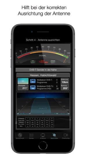 Screenshot von DVB-T2 Finder auf dem iPhone 7