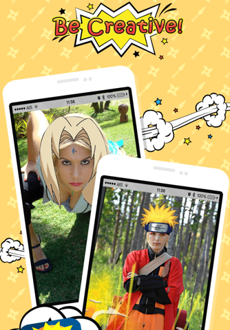 Naruto Edition Camera : Ninja Hair Fan Art Manga Sticker screenshot 2
