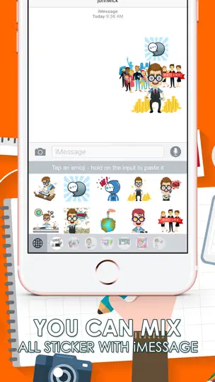 Captura de pantalla de Mr. ChatSticK Stickers And Emoji en iPhone 3