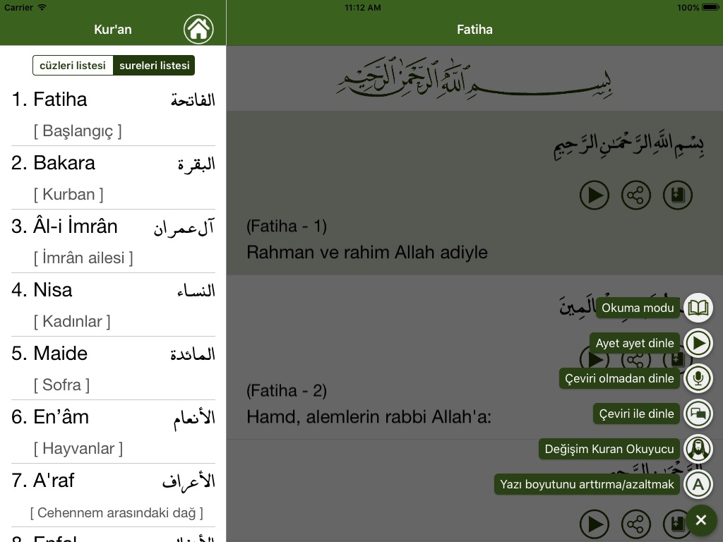 Türkçe Kur'an-ı Kerim screenshot 3